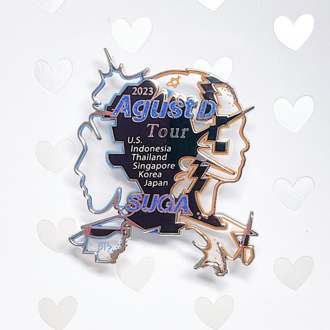 Suga Agust D D-Day BTS Global Concert Tour Stained-Glass Pin